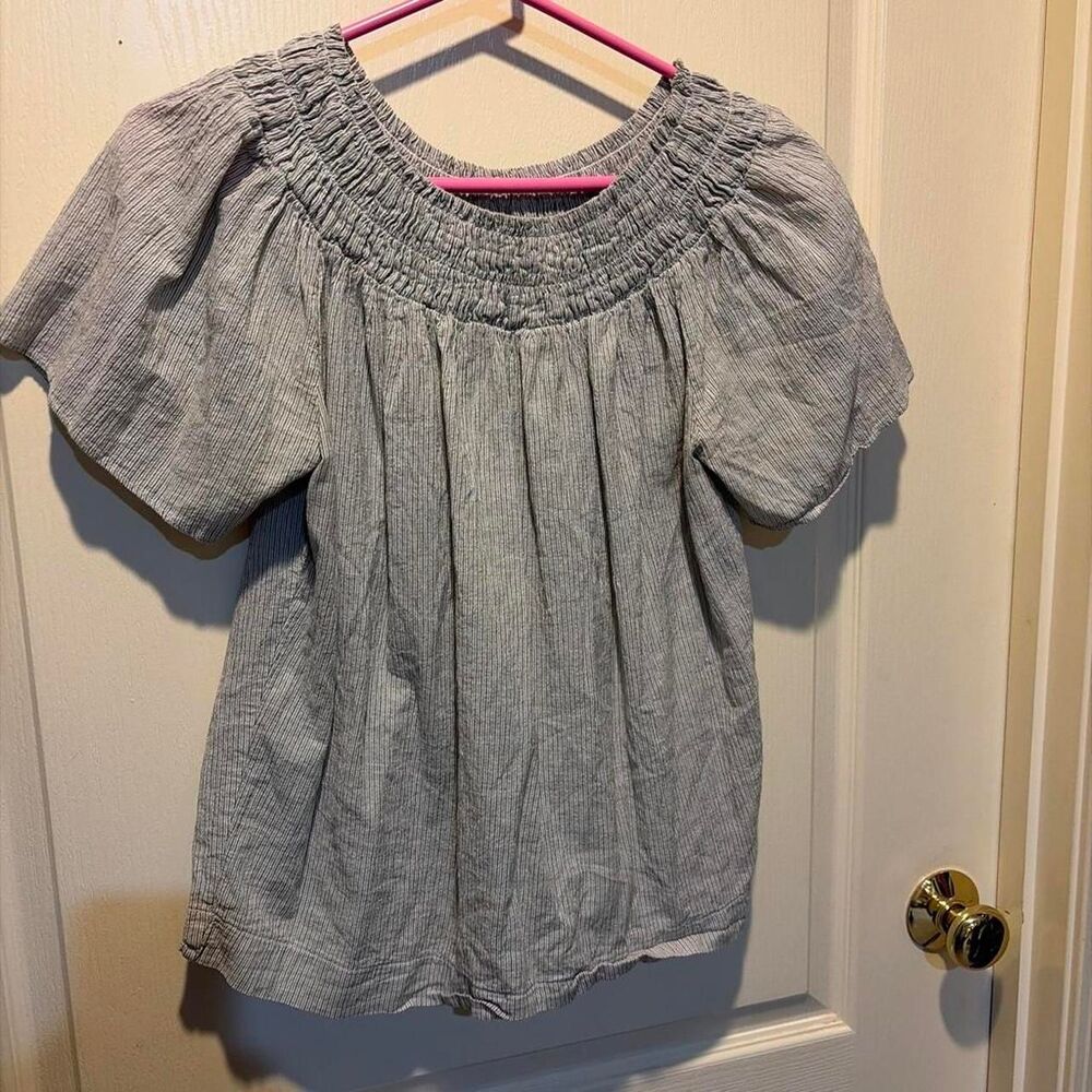 A-new-day Women's Grey and Blue Blouse